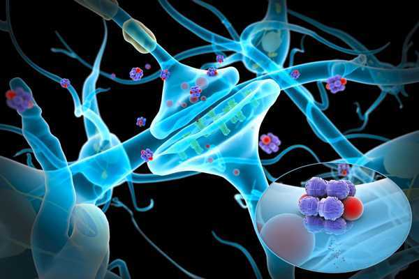 Artificial neurotransmitters medical illustration